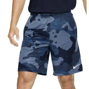 Nike Athletic Shorts Mens Large Blue Camo DriFit Training Trunks Basketball